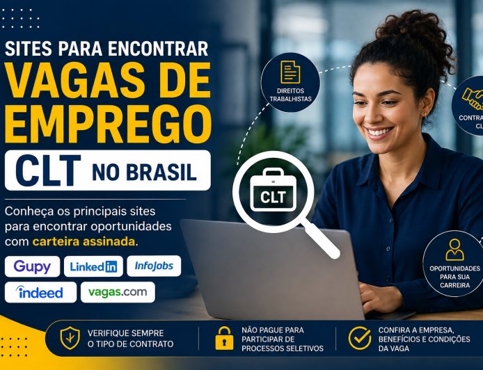 Sites para encontrar vagas de emprego CLT no Brasil